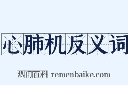 心肺机反义词是什么意思的图片